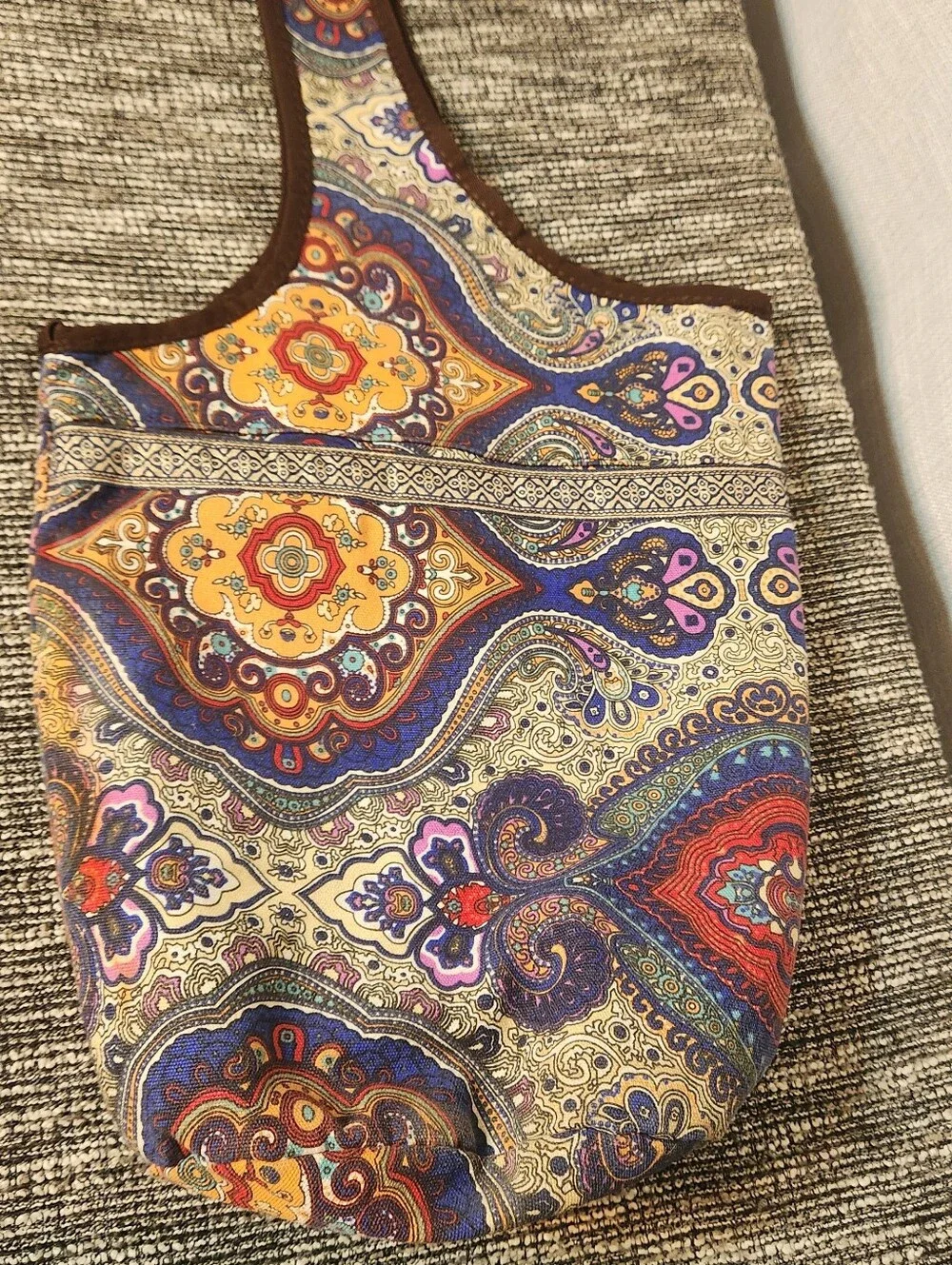 Ewedoos Yoga Mat Bag Outside Pocket Paisley Boho Carnival